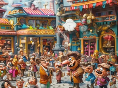 商贸服务漫画，商业智慧的欢乐图景